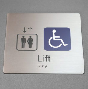 Tactile signs for lift