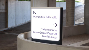 Illuminated Hospital Wayfinding Sign