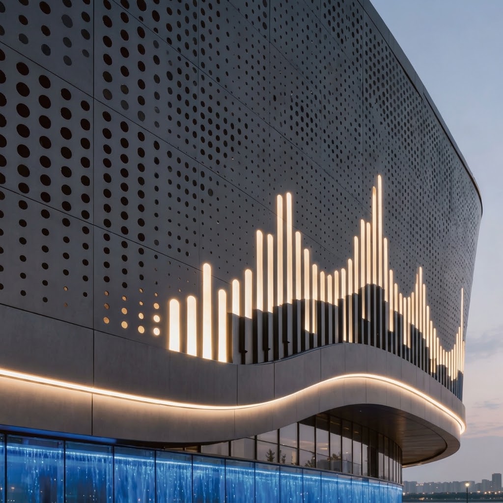 perforated metal facade