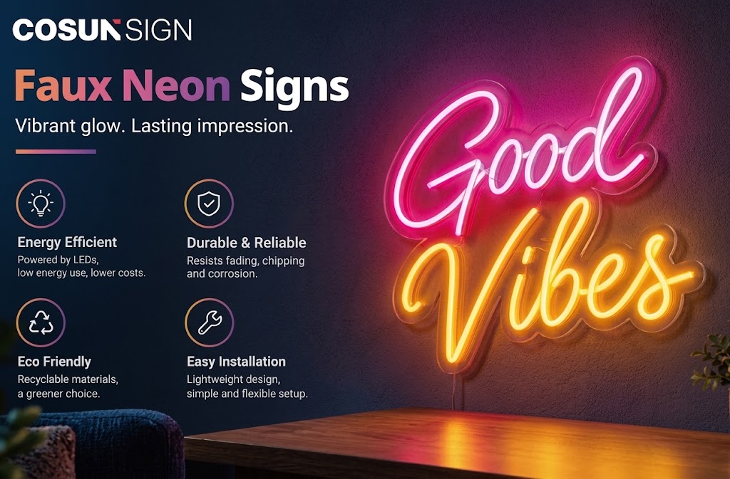 LED faux neon signs