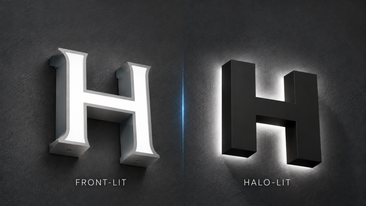 Front lit vs Halo lit