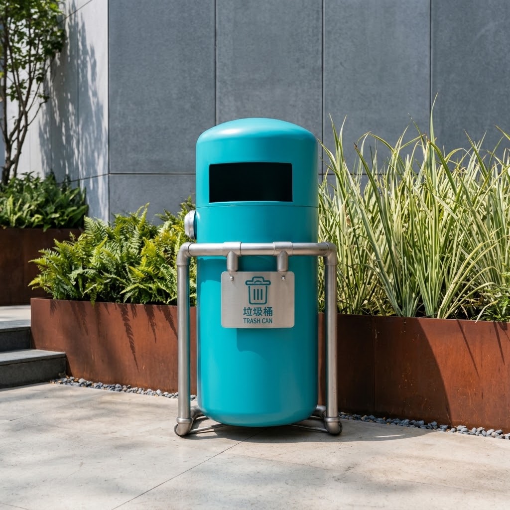 custom outdoor trash cans